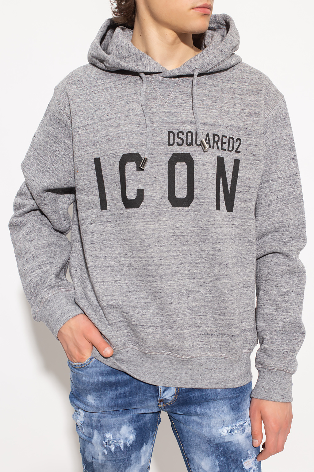 Dsquared2 grey outlet hoodie